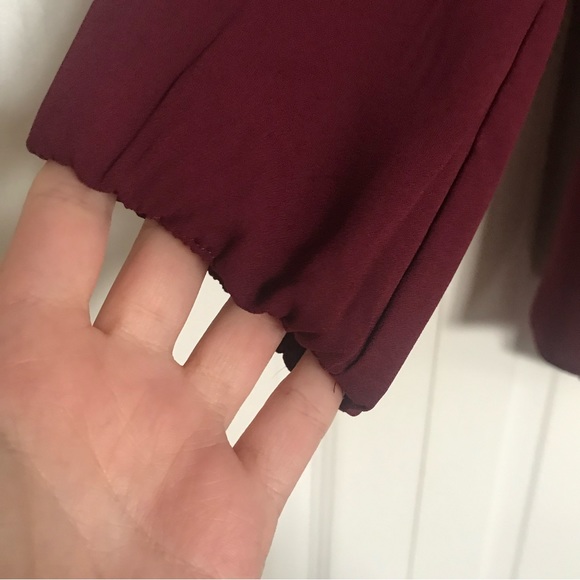 Stella and Dot Roz one shoulder top Burgundy size small - Picture 5 of 7